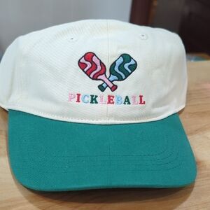 Stylish Pickleball Cap - Cream and Green